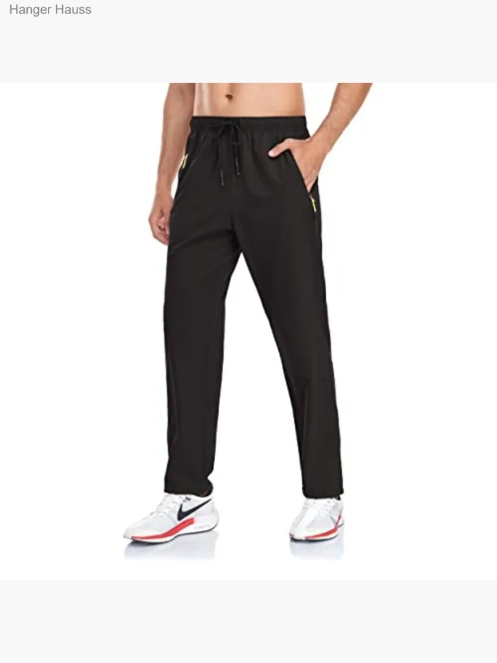 Men's Lightweight Quick Dry Zipper Pocket Sweatpants Active Joggers - Picture 3 of 5
